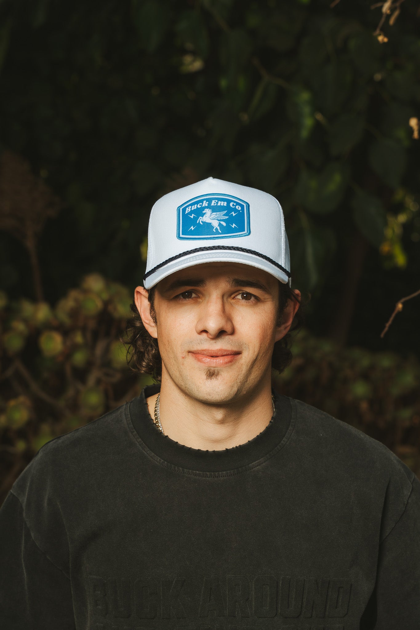 Buck Em Bolt (White Trucker Cap)