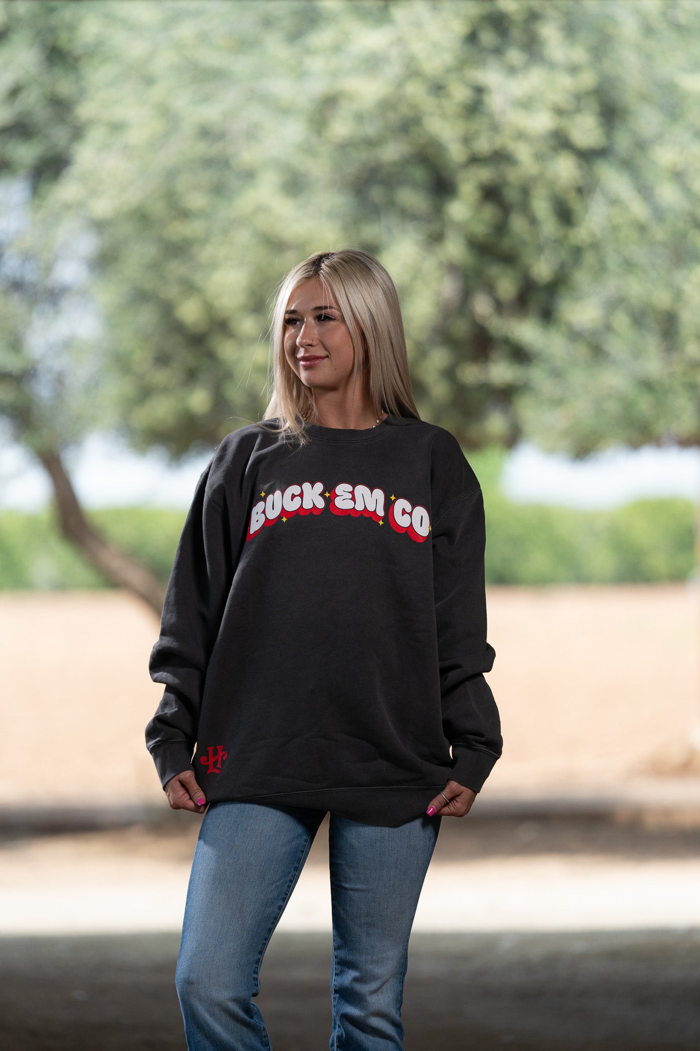 Buck Em Bubble Logo (Faded Crew)