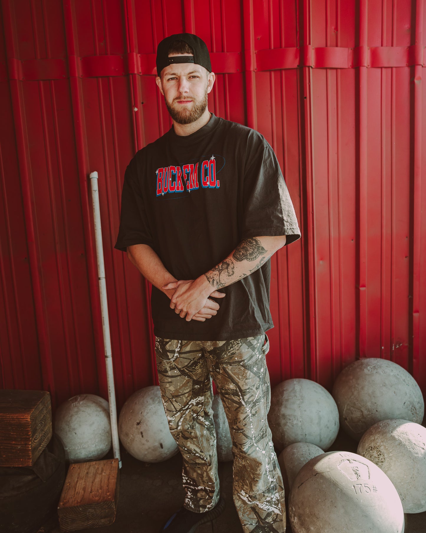 OVERSIZED BUCK EM VARSITY