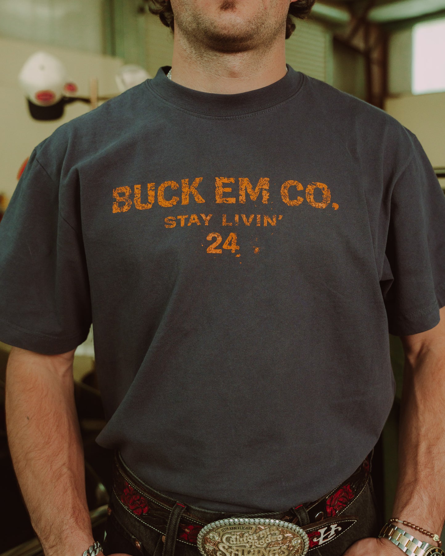 Stay Livin' - Navy Tee