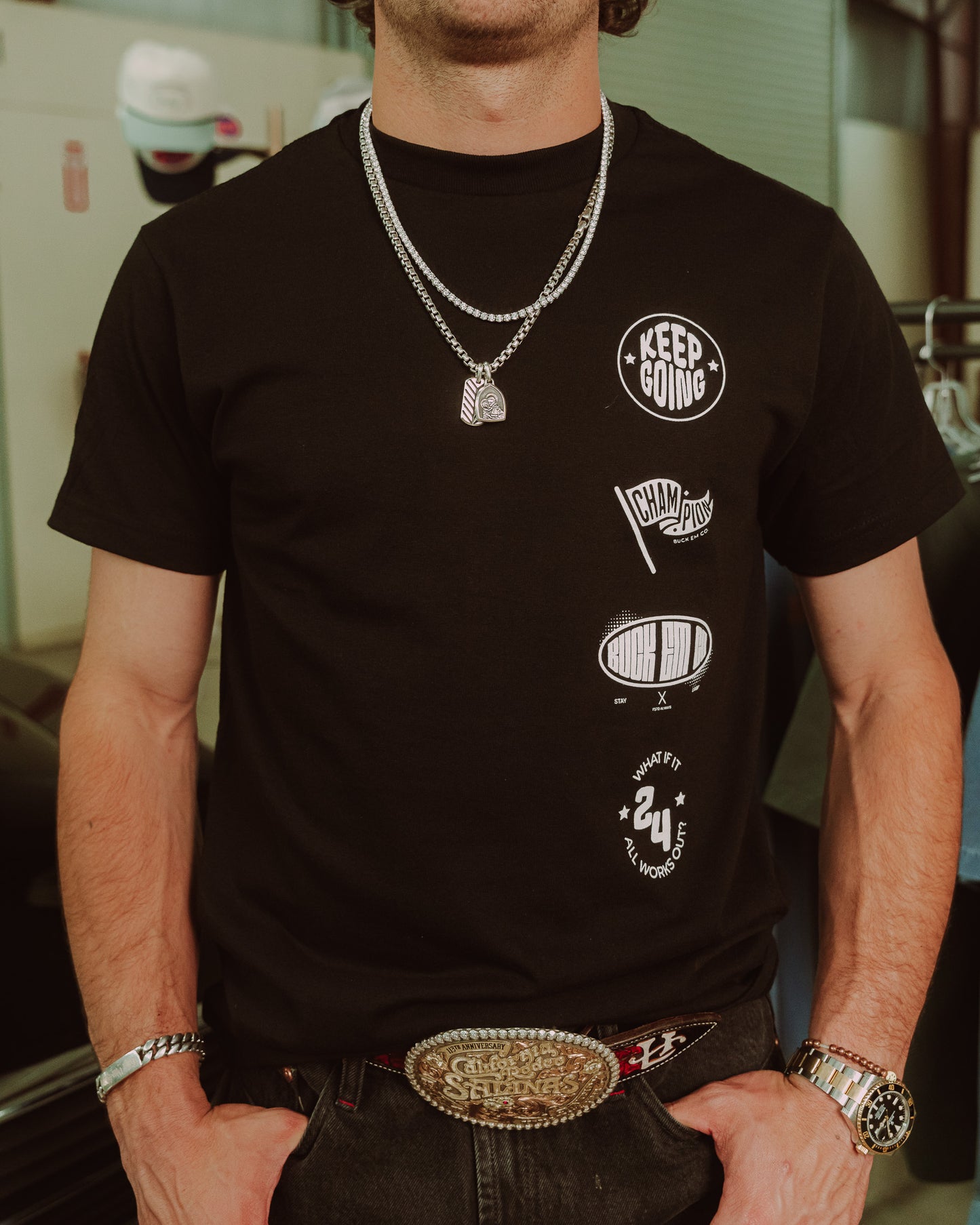 Champs Keep Going - Black Tee