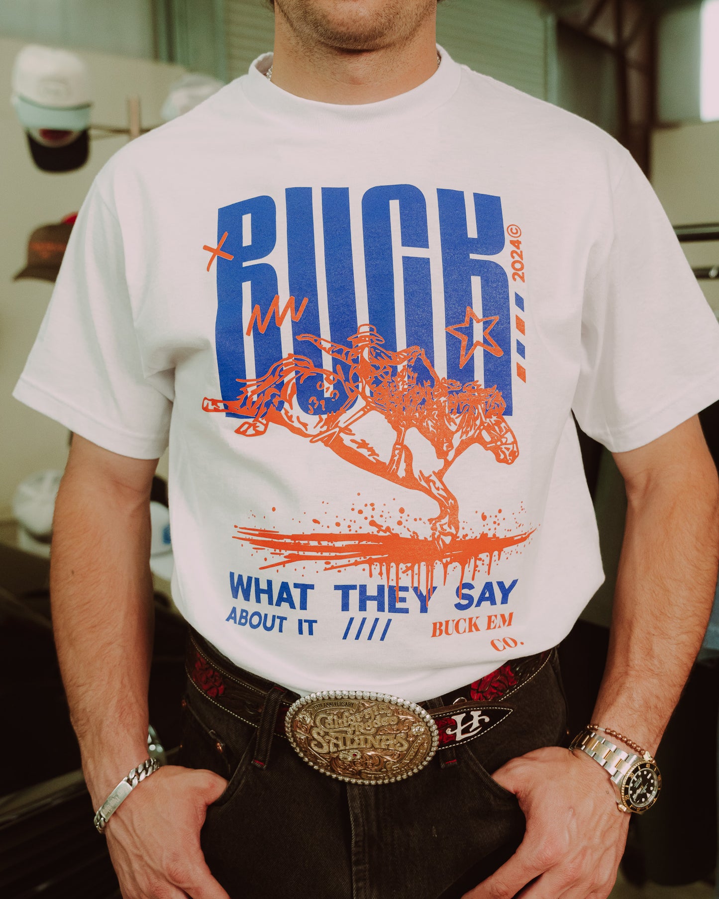 Buck What They Say - White Tee