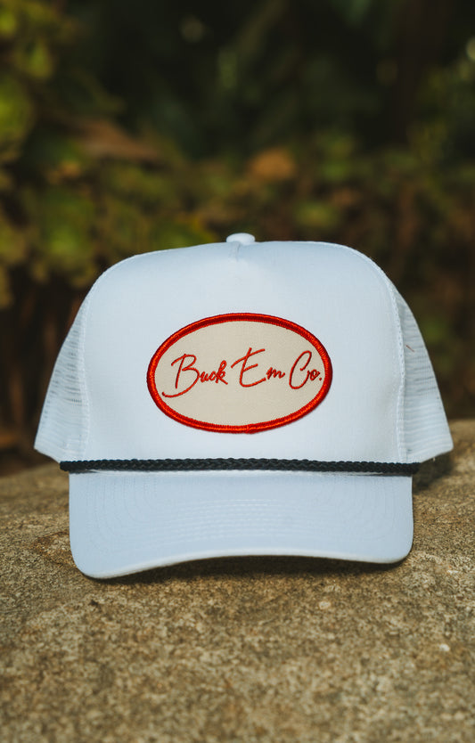 Buck Em Name Tag (White Trucker Cap)