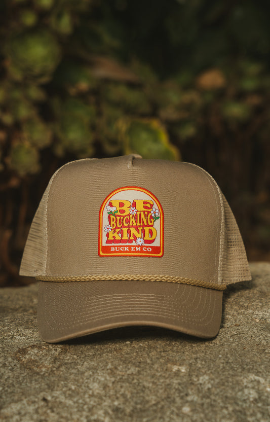 Be Bucking Kind (Khaki Trucker Cap)