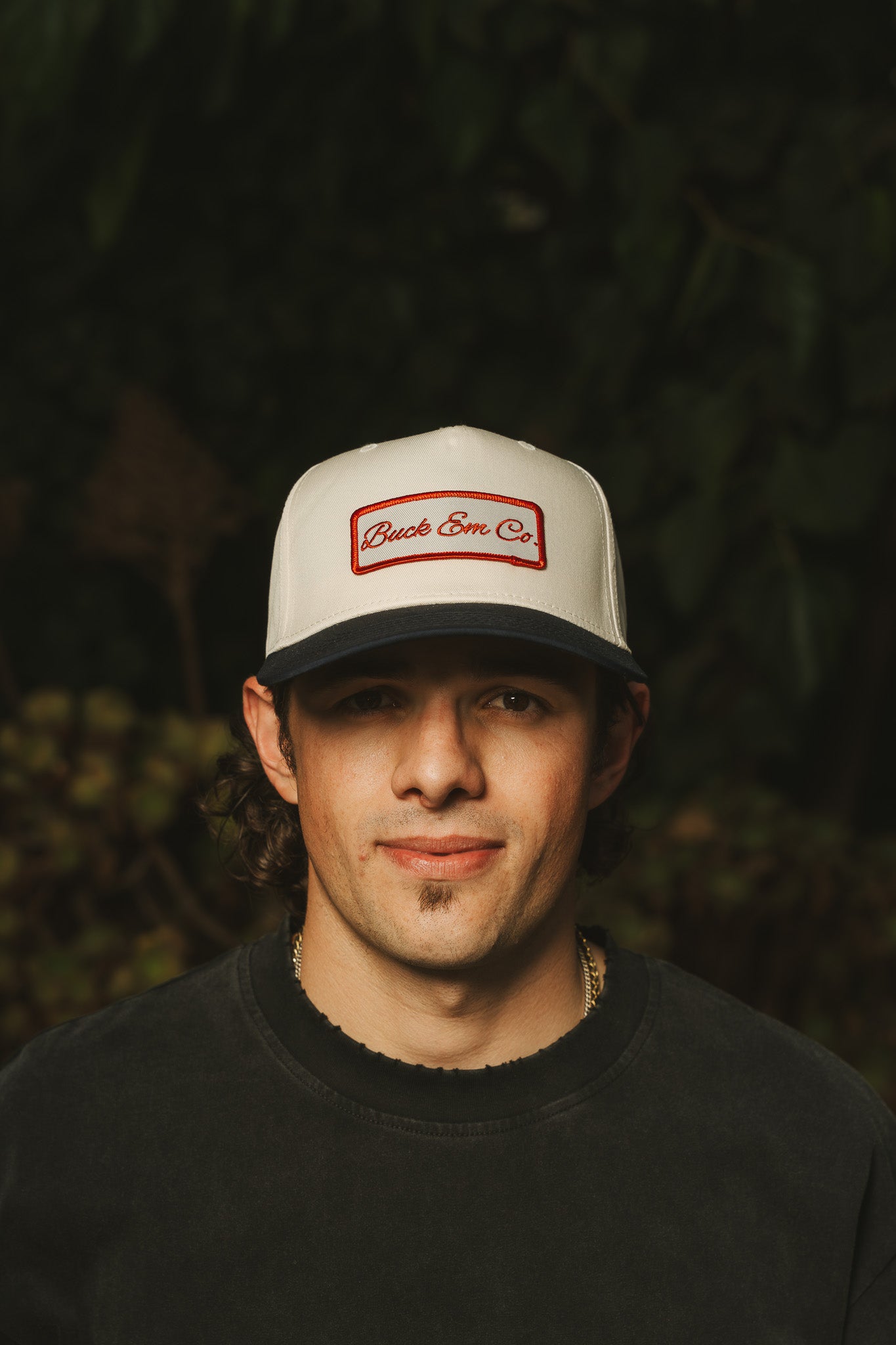 Buck Em Script (Navy/Natural Cap)