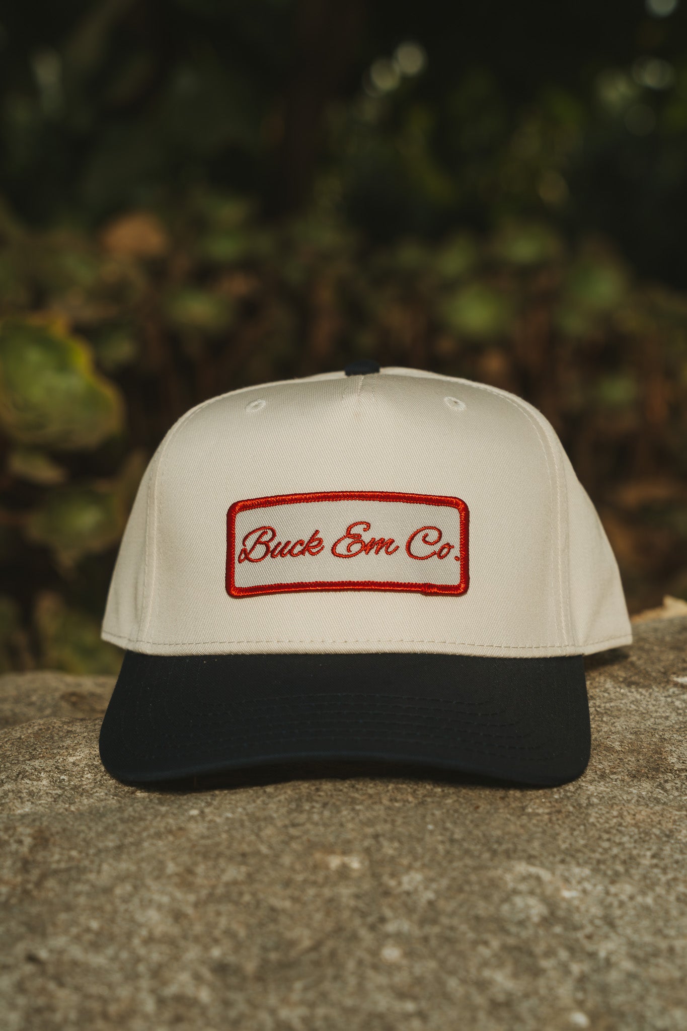 Buck Em Script (Navy/Natural Cap)