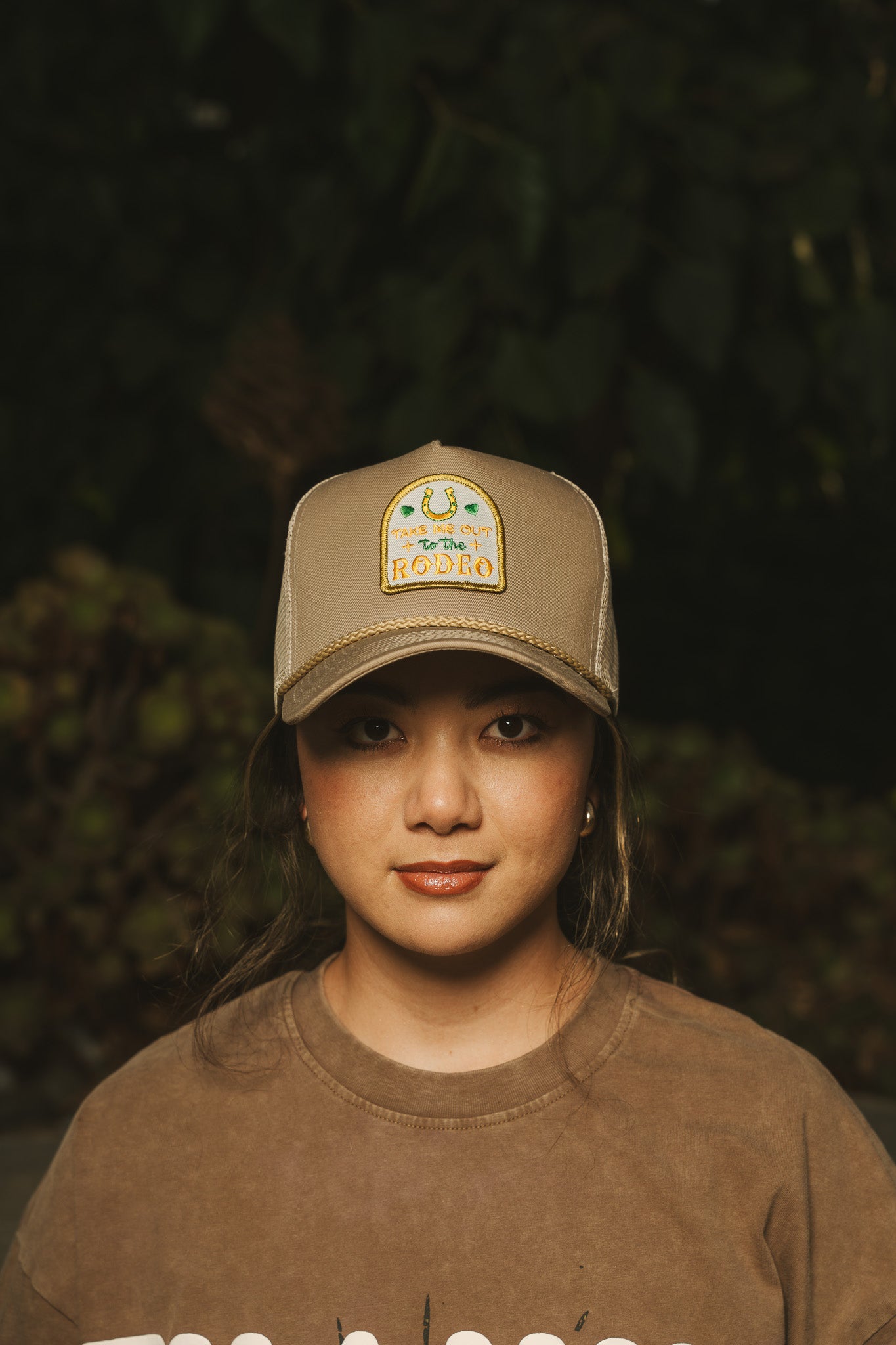 Take Me Out To The Rodeo (Khaki Trucker Cap)