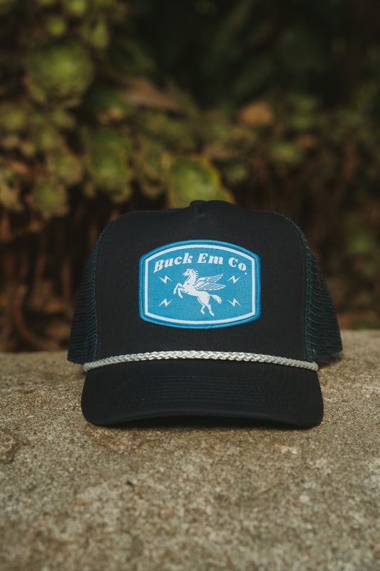 Buck Em Bolt (Navy Trucker Cap)