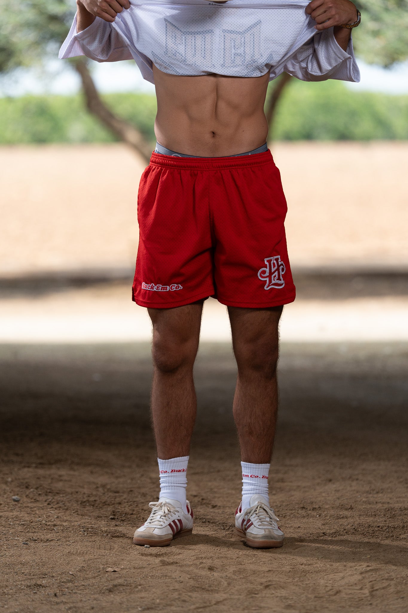 Buck Em Mesh Shorts (Red)