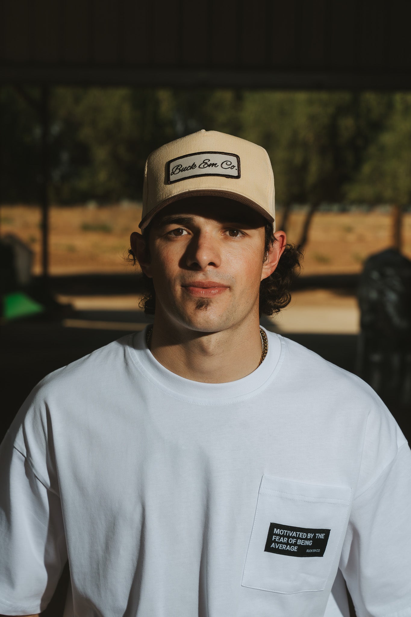 Buck Em Script (Brown Corduroy Cap)