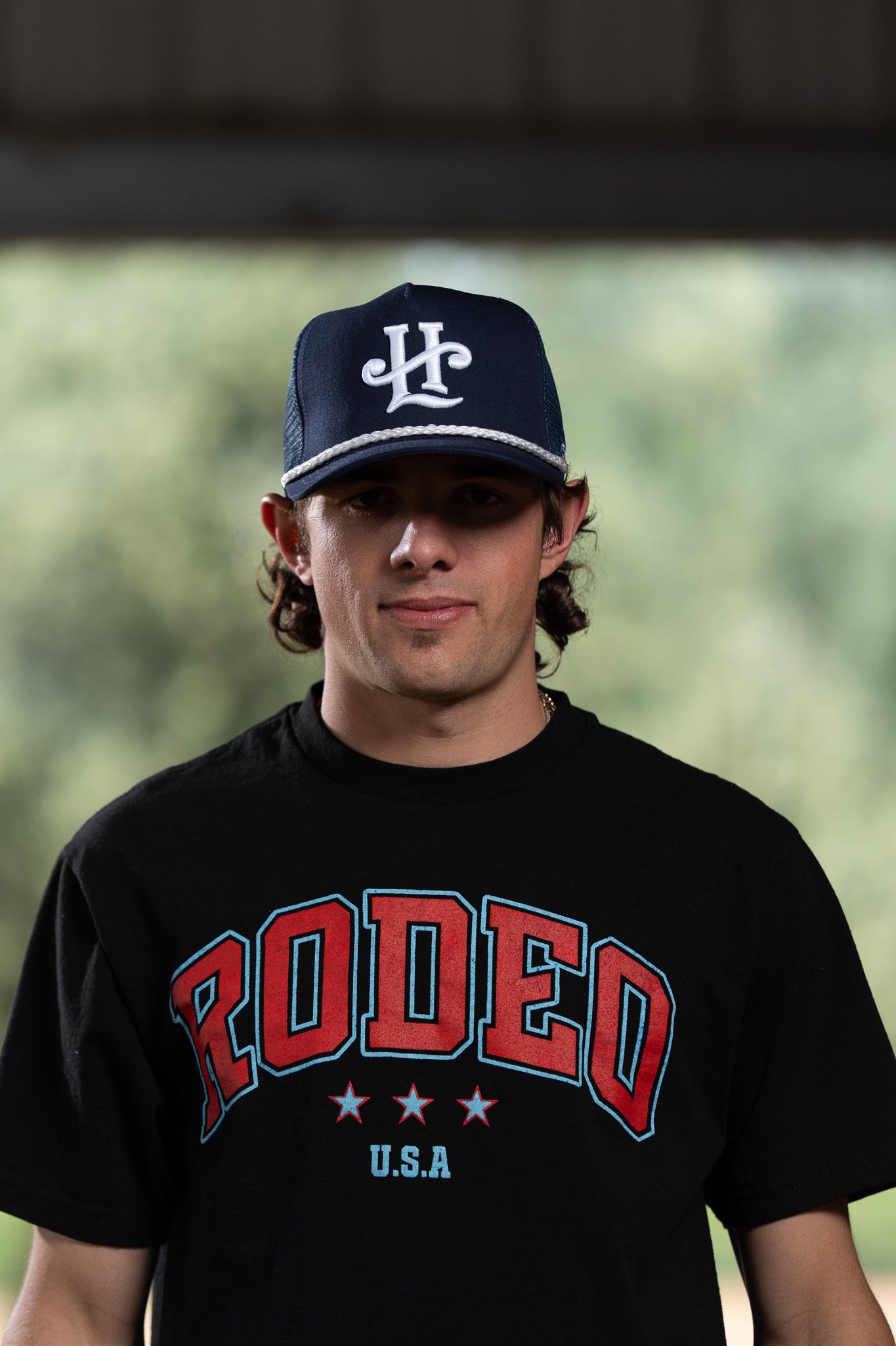LH Cap (Navy Trucker with White Rope)