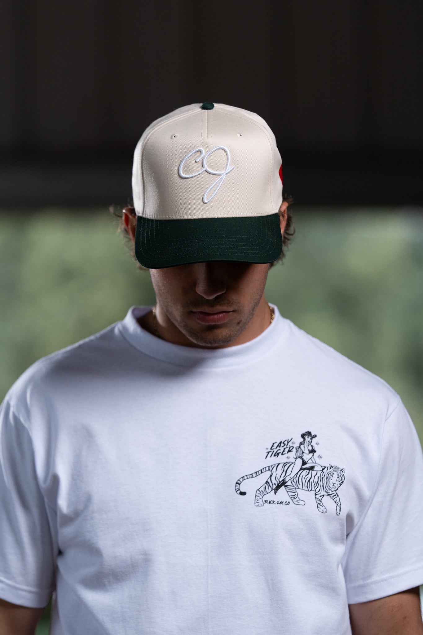 CJ Cap (Green/Natural Trucker)
