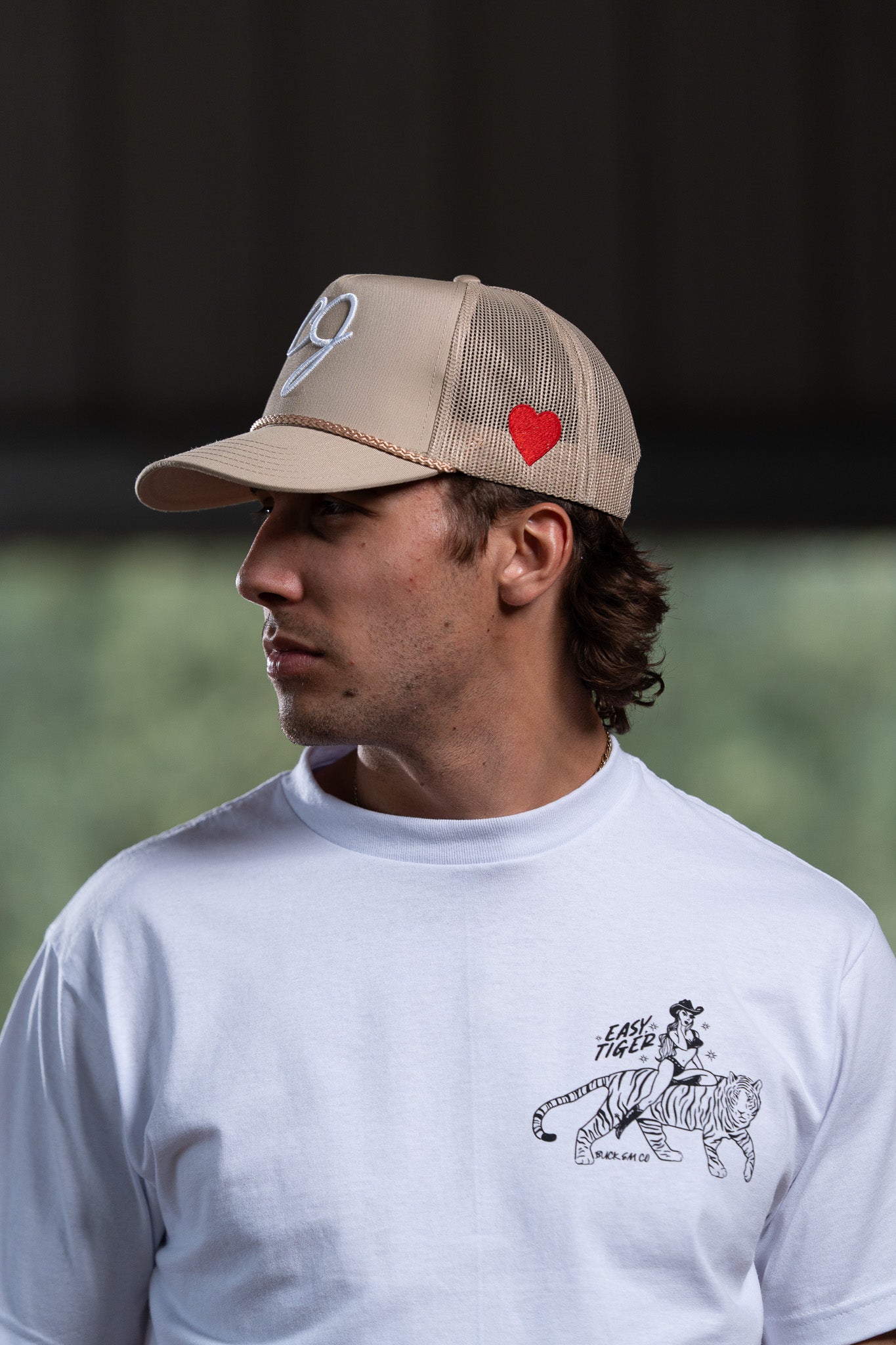 CJ Cap (Khaki w/ White CJ)