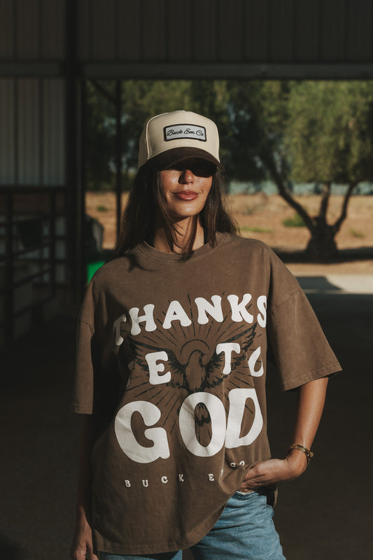 Buck Em Script (Brown Corduroy Cap)