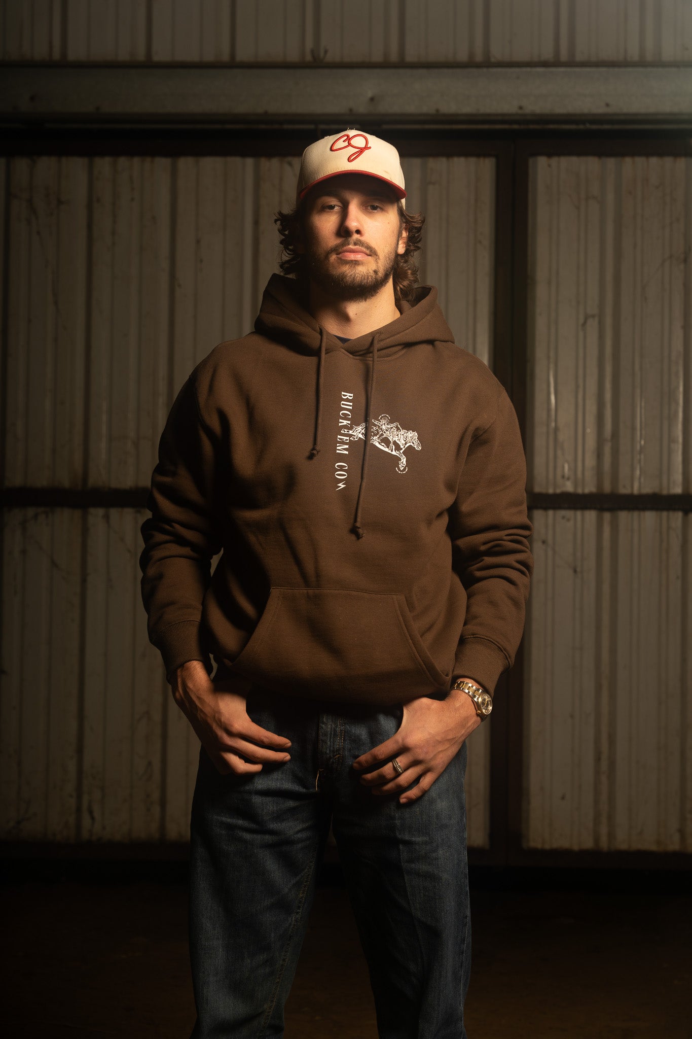 Buck Em Bronc (Brown Hoodie - Recommend Sizing Up)