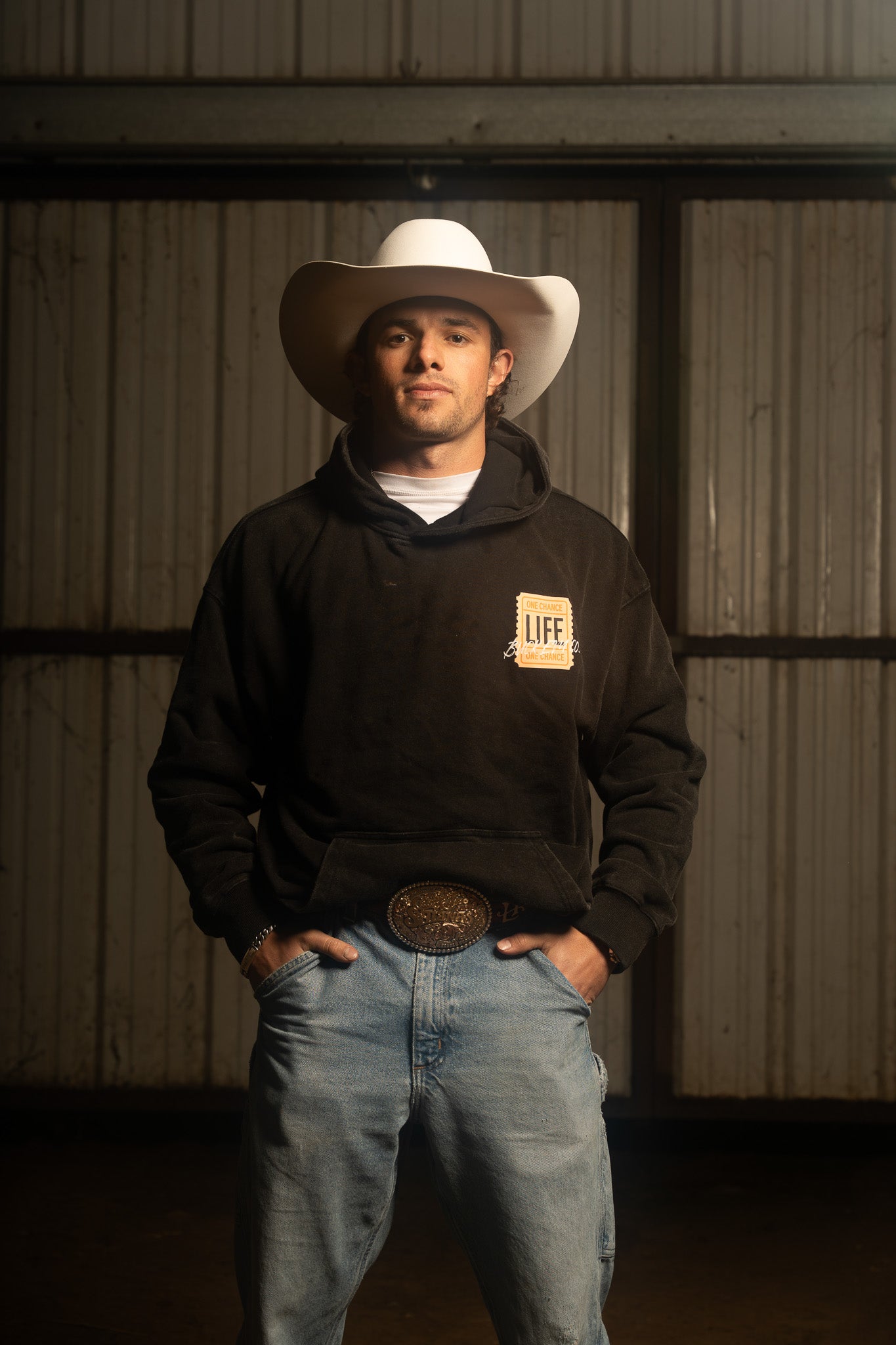 One Chance (Faded Black Hoodie)