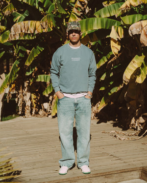 GRATEFUL COWBOY (Embroidered - Faded Blue Crew)