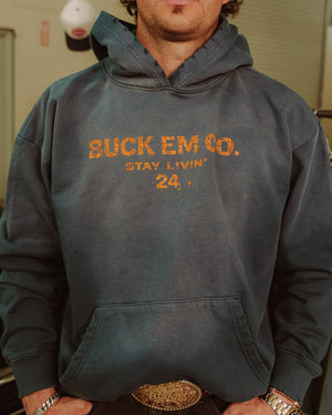 Stay Livin' - Acid Wash Hoodie