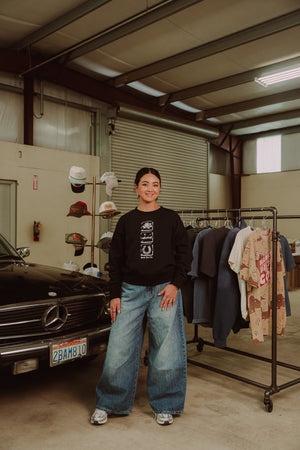 Lucky You - Women's Navy Crewneck