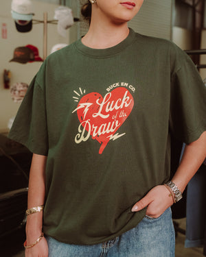 Luck of the Draw - Forest Green Tee