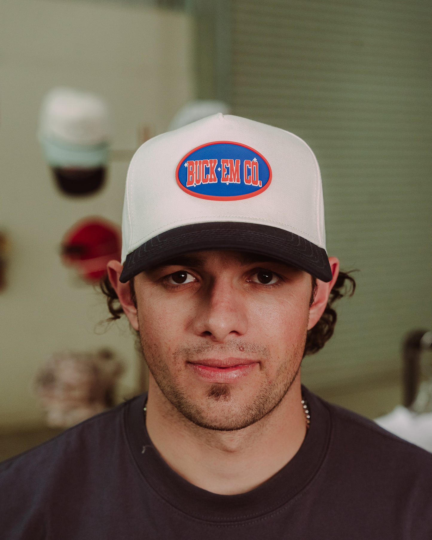 Buck Em 3D PVC Patch - Navy Trucker Cap