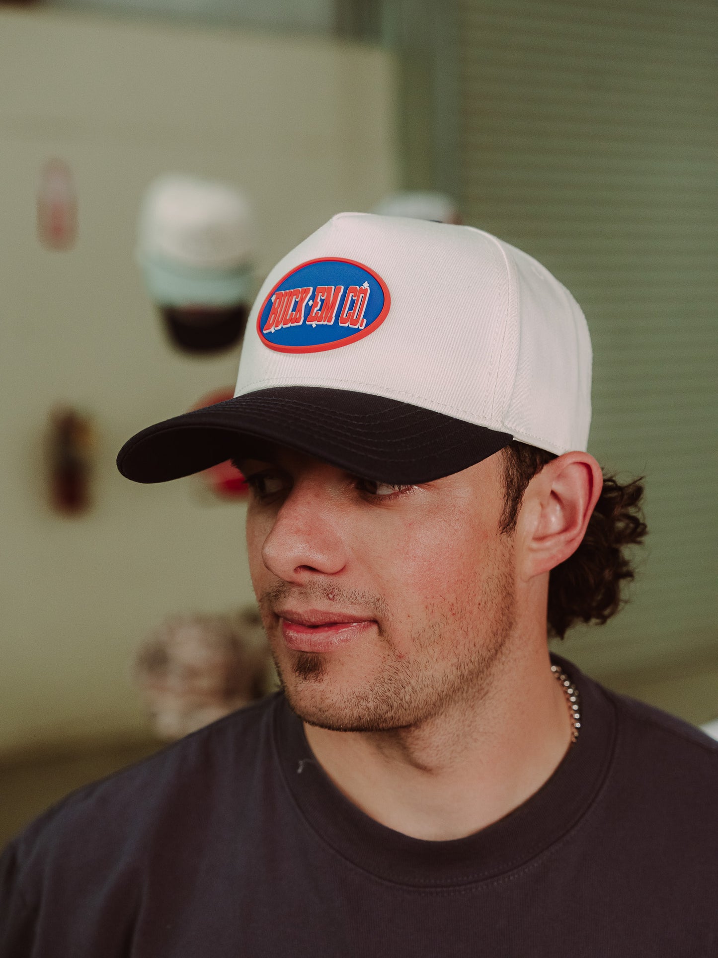 Buck Em 3D PVC Patch - Navy Trucker Cap