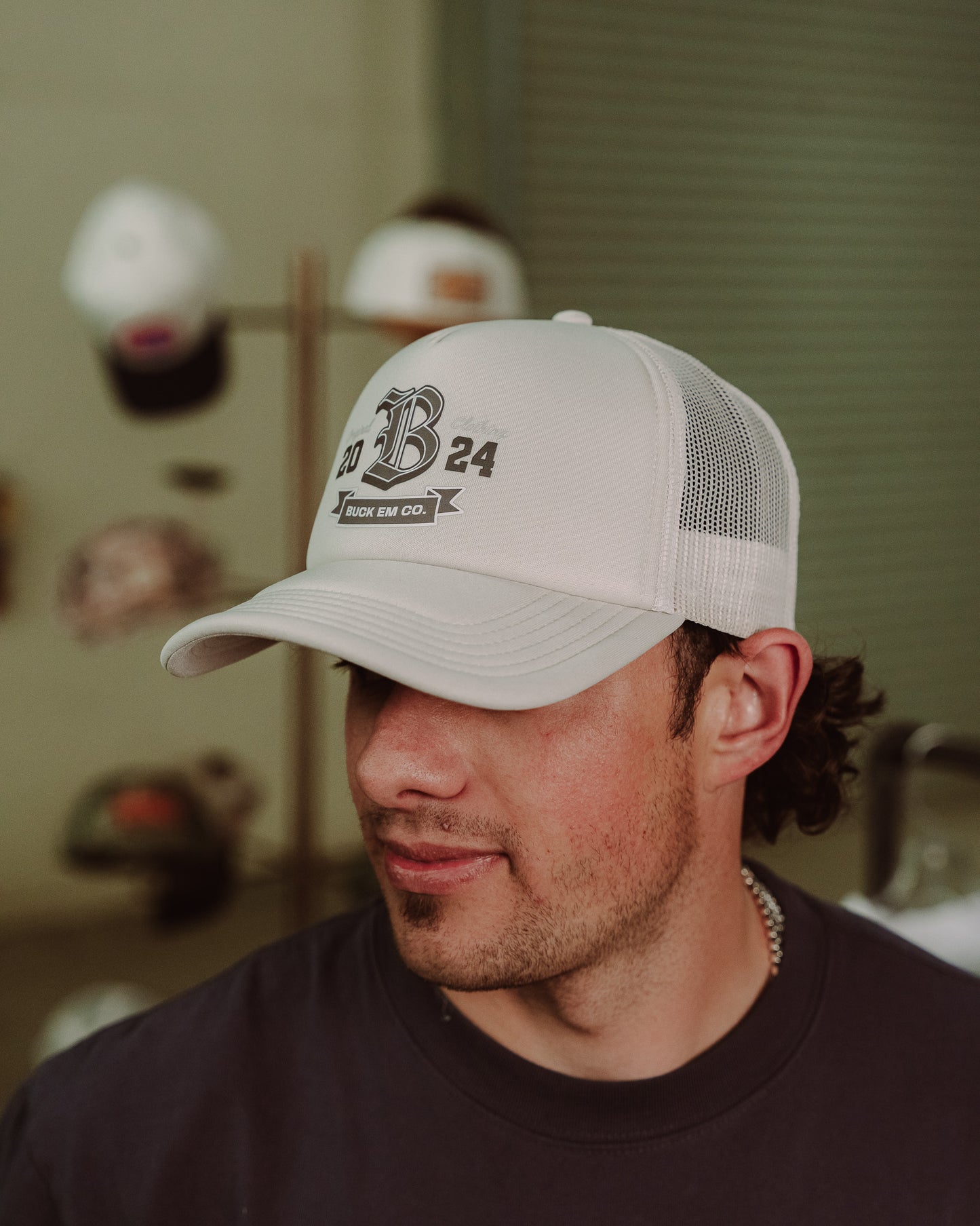 Buck Em Varsity - Foam Cap (Bone)