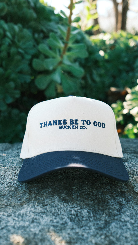 Thanks Be To God (Navy/Cream Trucker Cap)