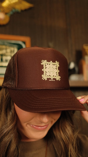 Brown Quilt Cap