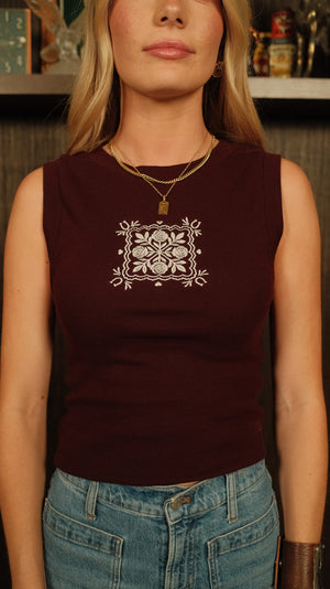 Lucky Quilt Ribbed Tank