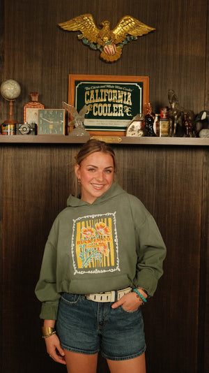 CA Poppy Washed Green Hoodie