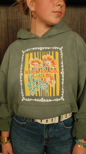 CA Poppy Washed Green Hoodie