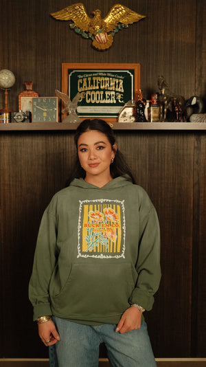 CA Poppy Washed Green Hoodie