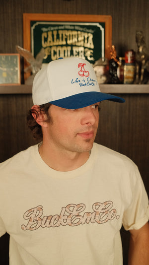 Life is Cherry Navy/White Trucker Cap
