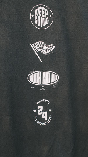 Champs Keep Going - Washed Black Boxy Tee