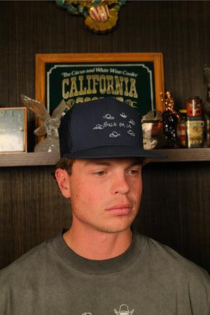 Many Hats Cap (Navy Flat Brim)