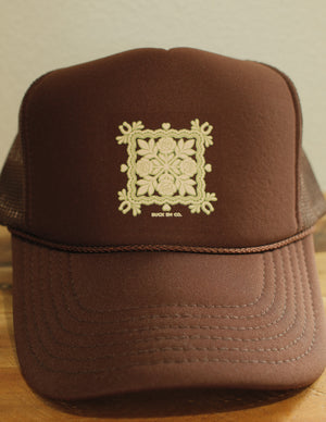 Brown Quilt Cap
