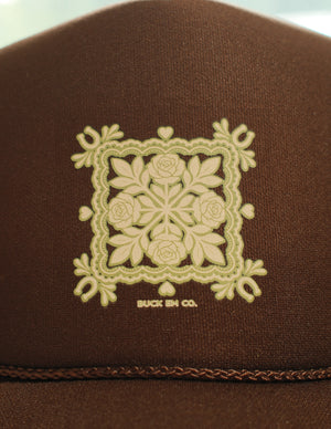 Brown Quilt Cap