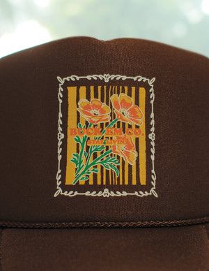 Brown Poppy Foam Cap