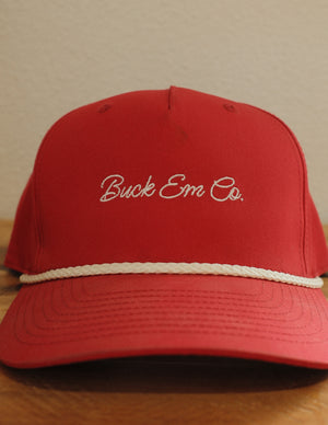 Red Script Cap
