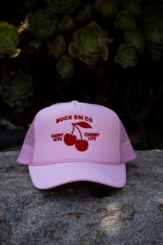 Happy Wife Cherry Life (Pink Foam Cap)